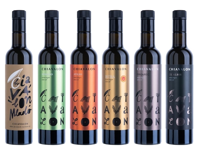 Šest druhů prémiových olivových olejů Chiavalon