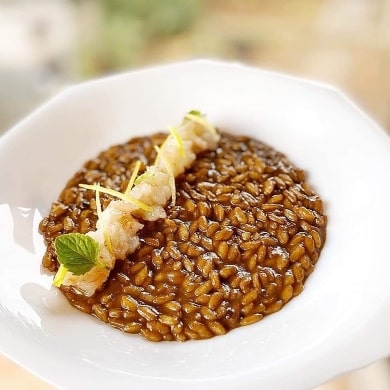 Risotto s černým česnekem